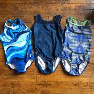 Gymnastics leotard bundle, Plum, Sylvia P, size child L & 8